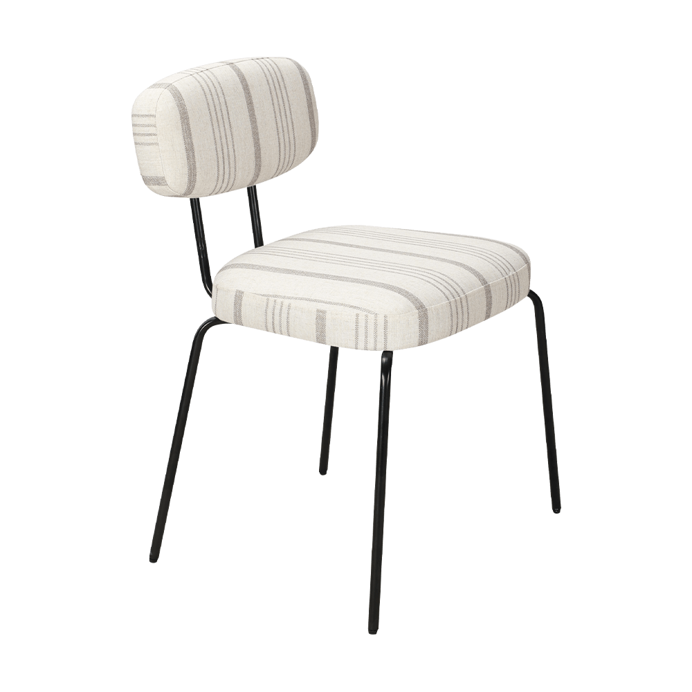 Ghế ăn kim loại hiện đại màu trắng