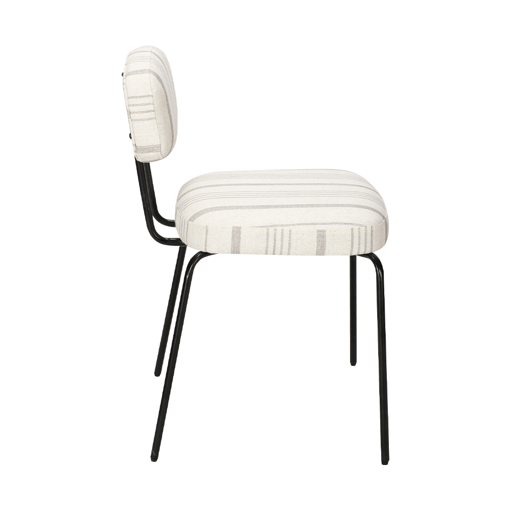 Ghế ăn kim loại hiện đại màu trắng