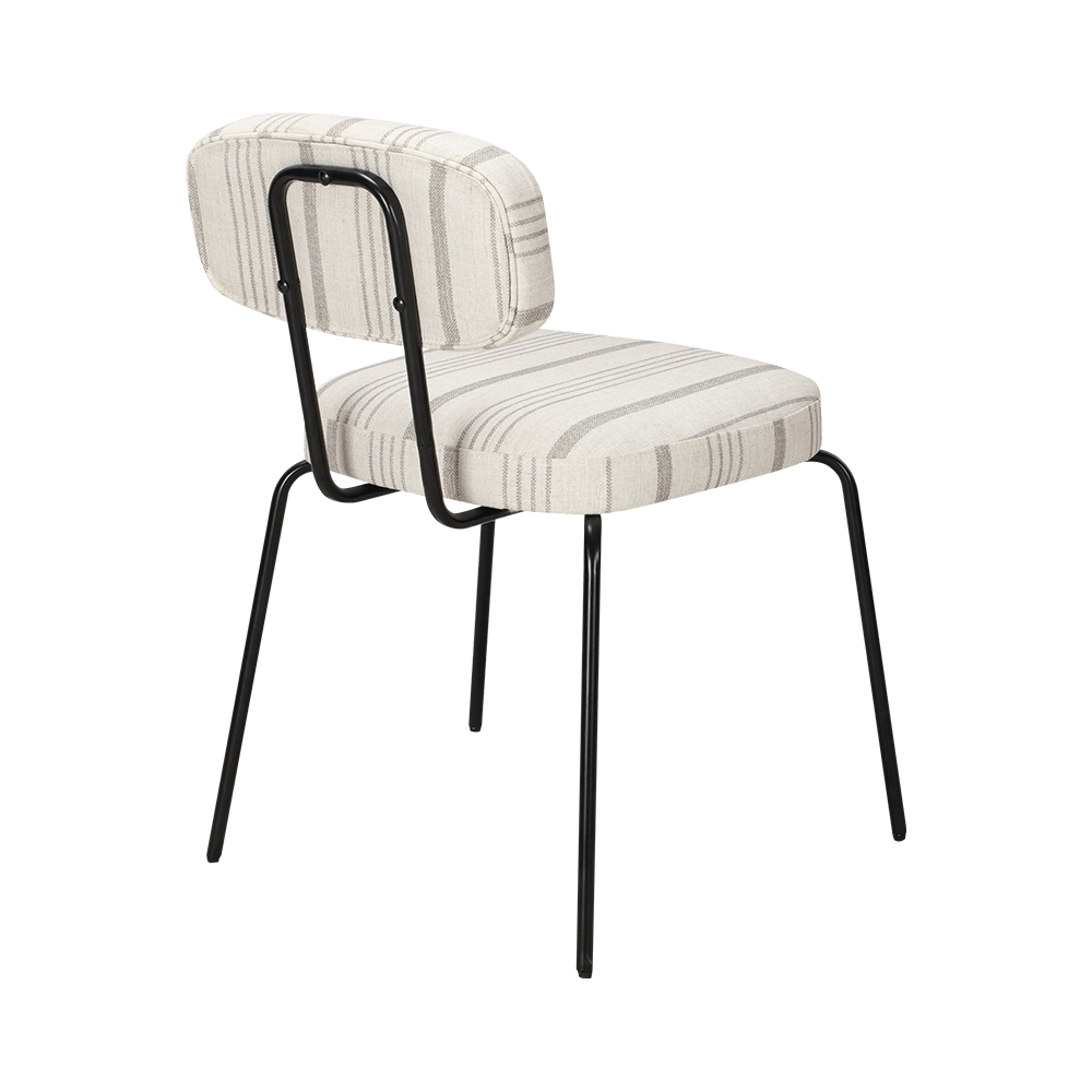 Ghế ăn kim loại hiện đại màu trắng