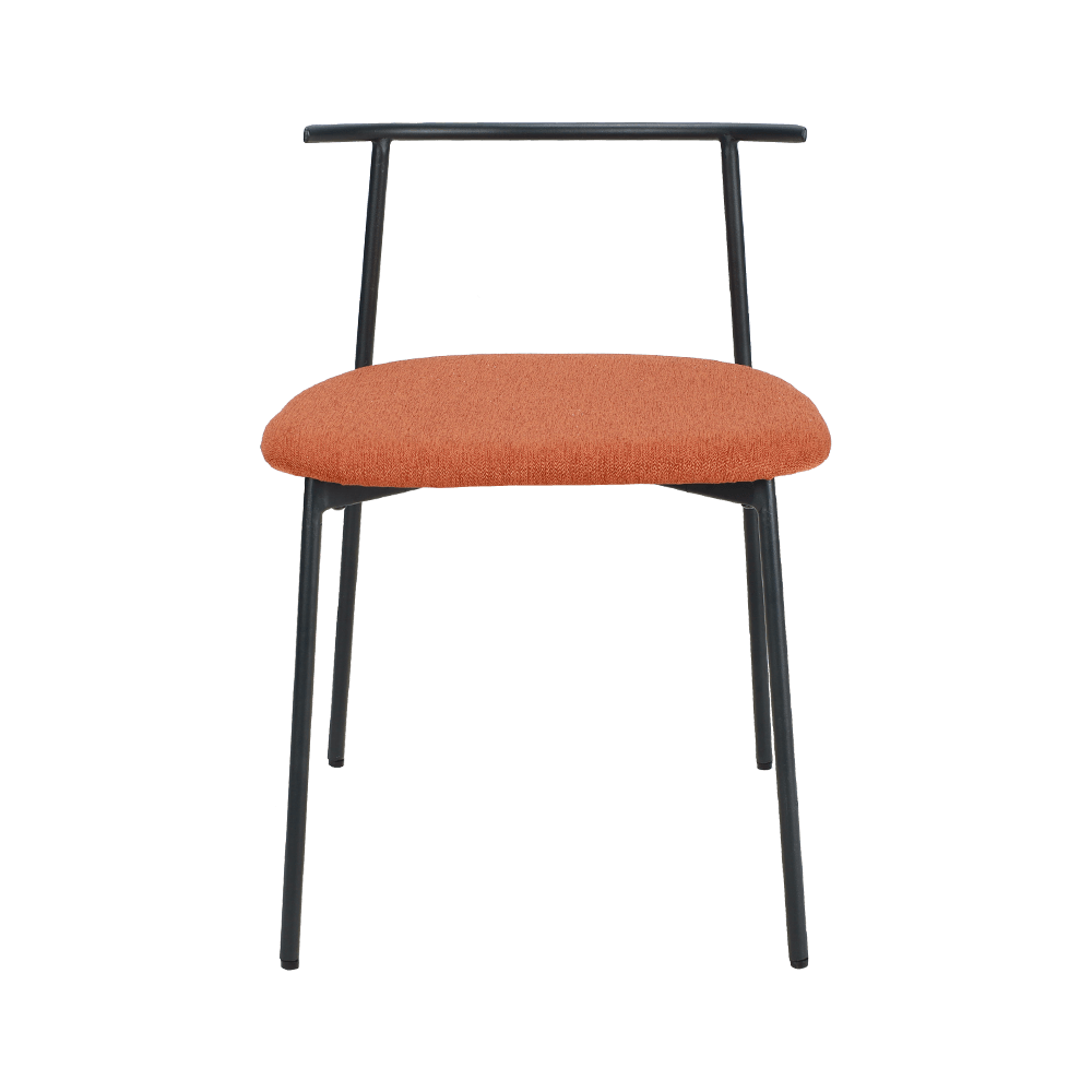 Màu cam cong lưng bằng kim loại ghế ăn uống