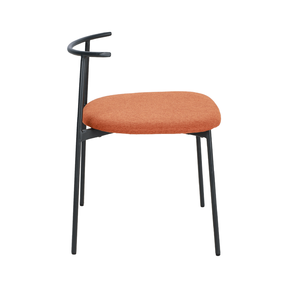 Màu cam cong lưng bằng kim loại ghế ăn uống