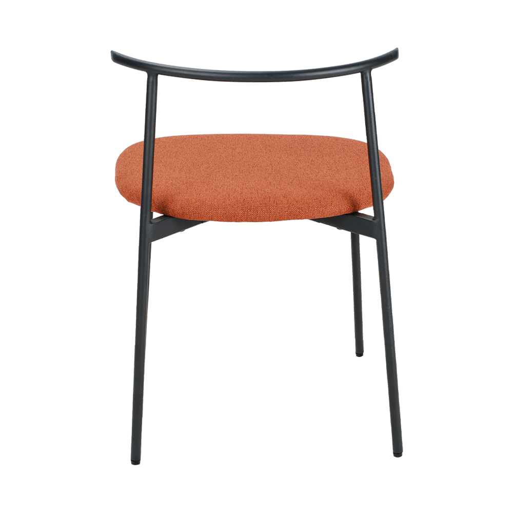 Màu cam cong lưng bằng kim loại ghế ăn uống