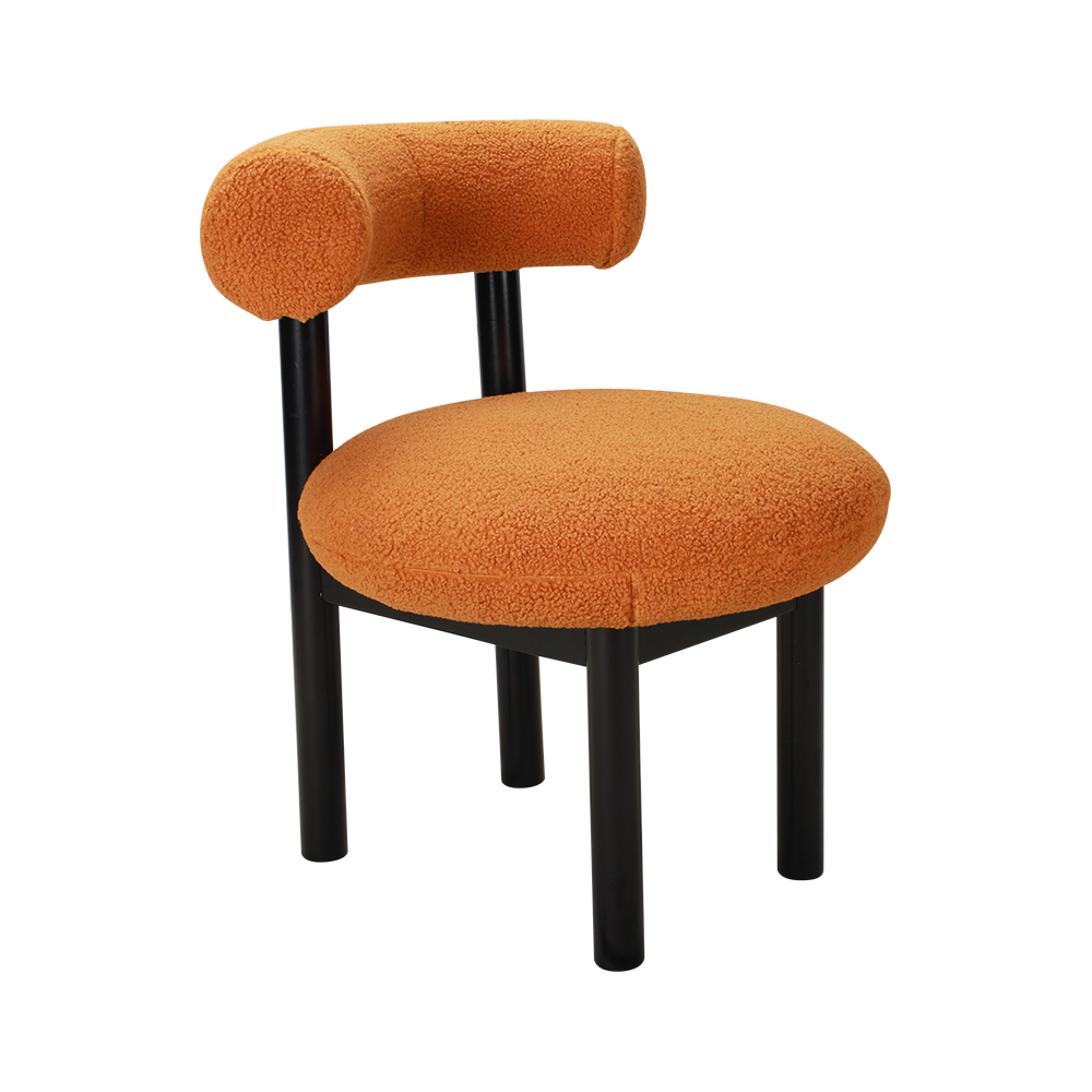 Ghế ăn bằng gỗ rắn có đệm tròn