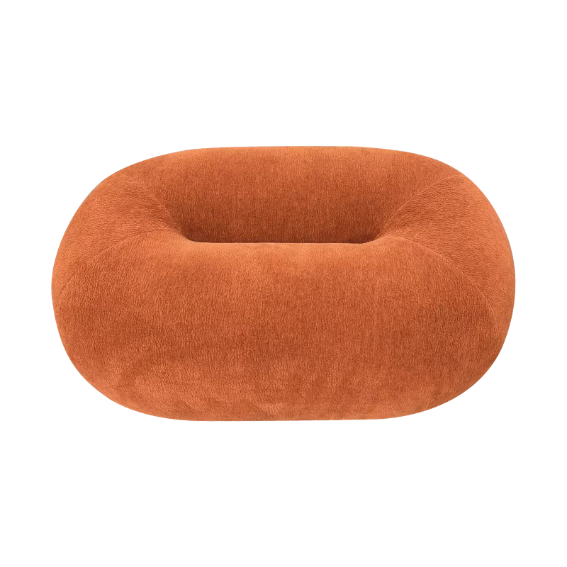 Bộ nhớ màu nâu màu cam ghế đệm đệm bằng vải ottoman footrest 